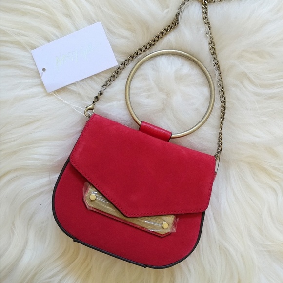 Nasty Gal Handbags - Nasty Gal stylish red ring doorknocker style crossbody bag